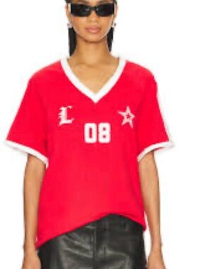 Spectate Top Lioness Red V-Neck WOMENS SIZE XS
